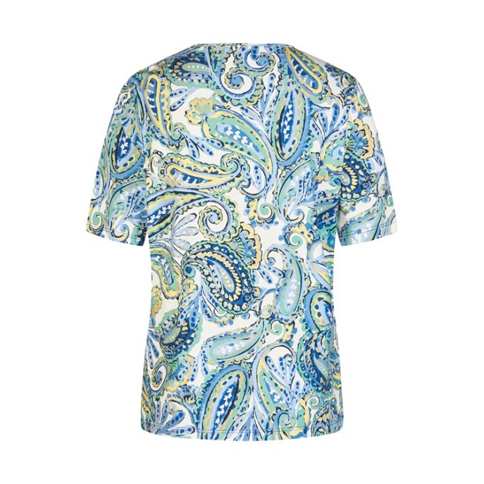 Barbara Lebek shirt 6152 Blauw groen paisley